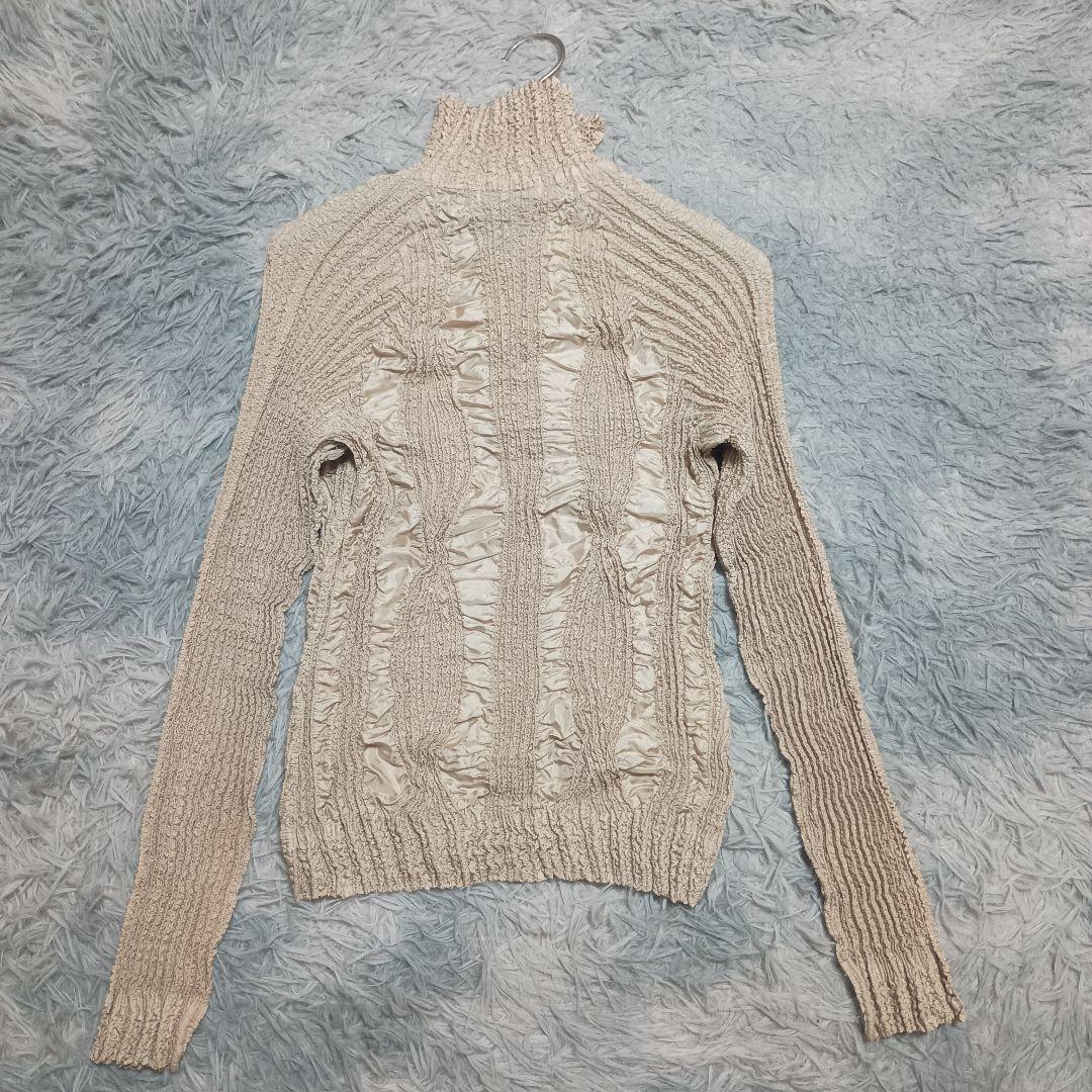 【PEPLUM ヨシキヒシヌマ】ベージュ アンサンブル プリーツ ジャケット 2