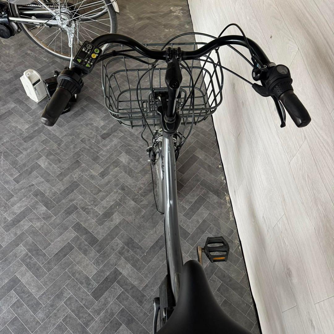 電動アシスト自転車 ブラック 前バスケット付き