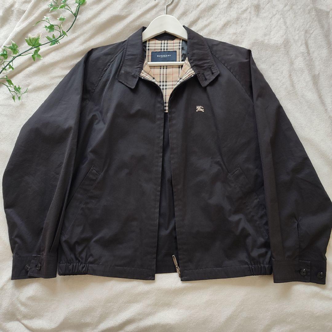 [美品] BURBERRY LONDON ブラック黒 裏ノバチェックM ブルゾン