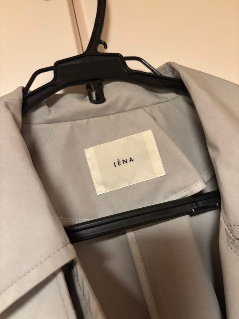 IENA ポプリンオーバートレンチコート グリーンB 38サイズ