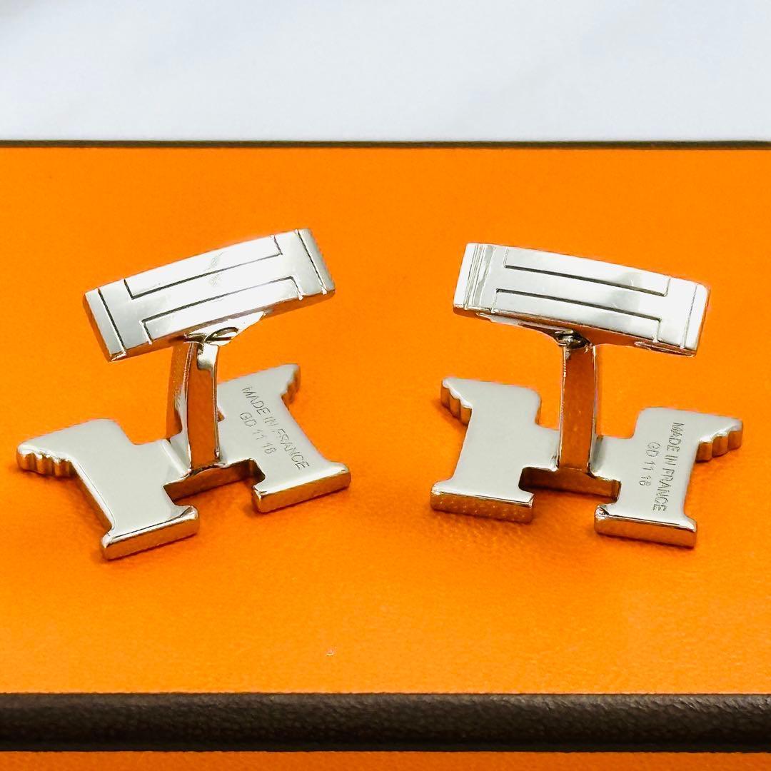 HERMES　エルメス　ペガス　シルバー　カフス　カフリンクス　Hロゴ