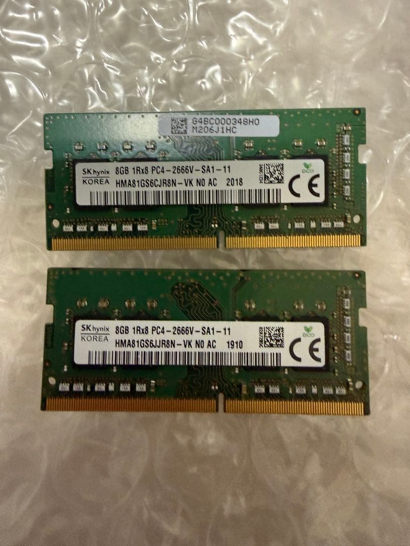 SK hynix DDR4 8GB×2 メモリ 2666MHz