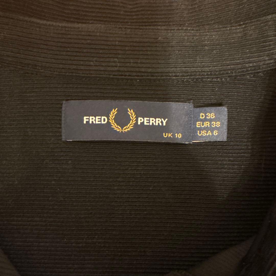 FRED PERRY コーデュロイ　ワンピース　黒