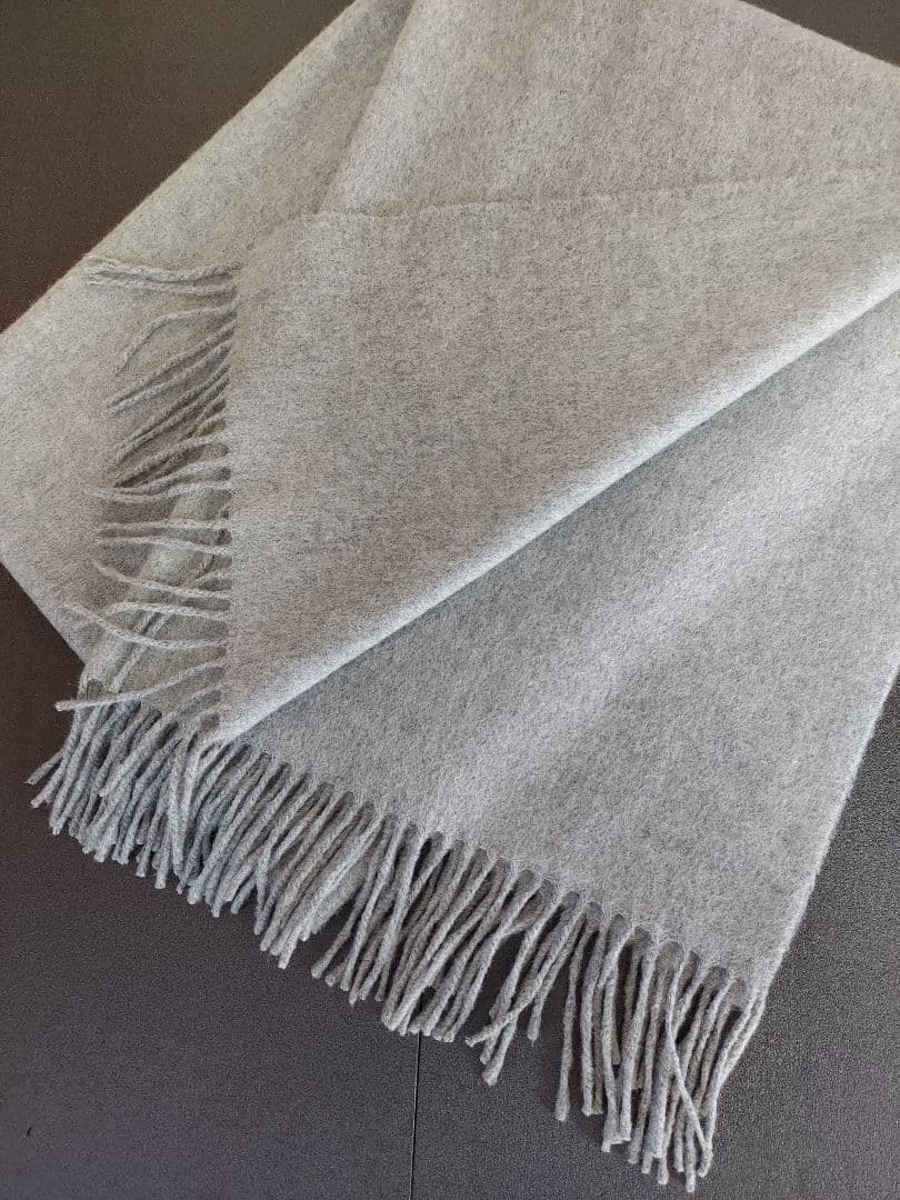 Johnstons of Elgin カシミヤ ストール ライトグレー 極美品