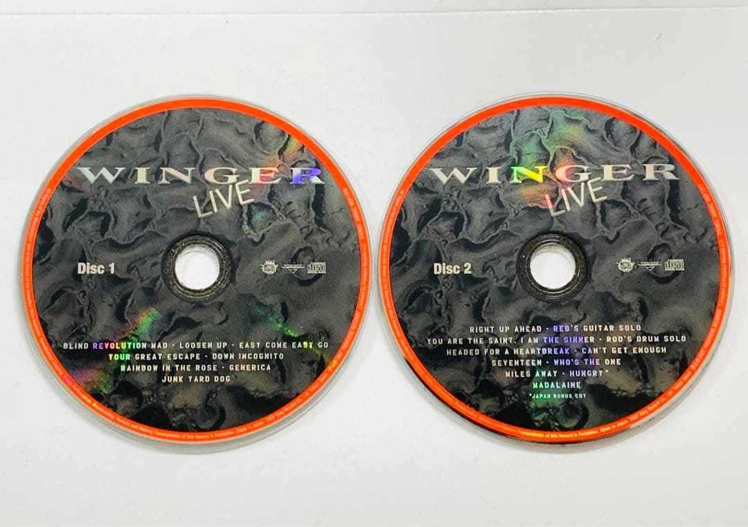 帯付☆ウインガー/ライヴ 2CD ステッカー付 WINGER LIVE 国内盤