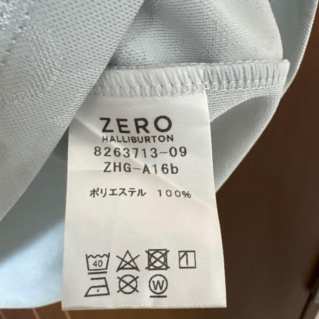 ゼロハリバートンゴルフ モックネックシャツ 半袖 M シルバーグレー