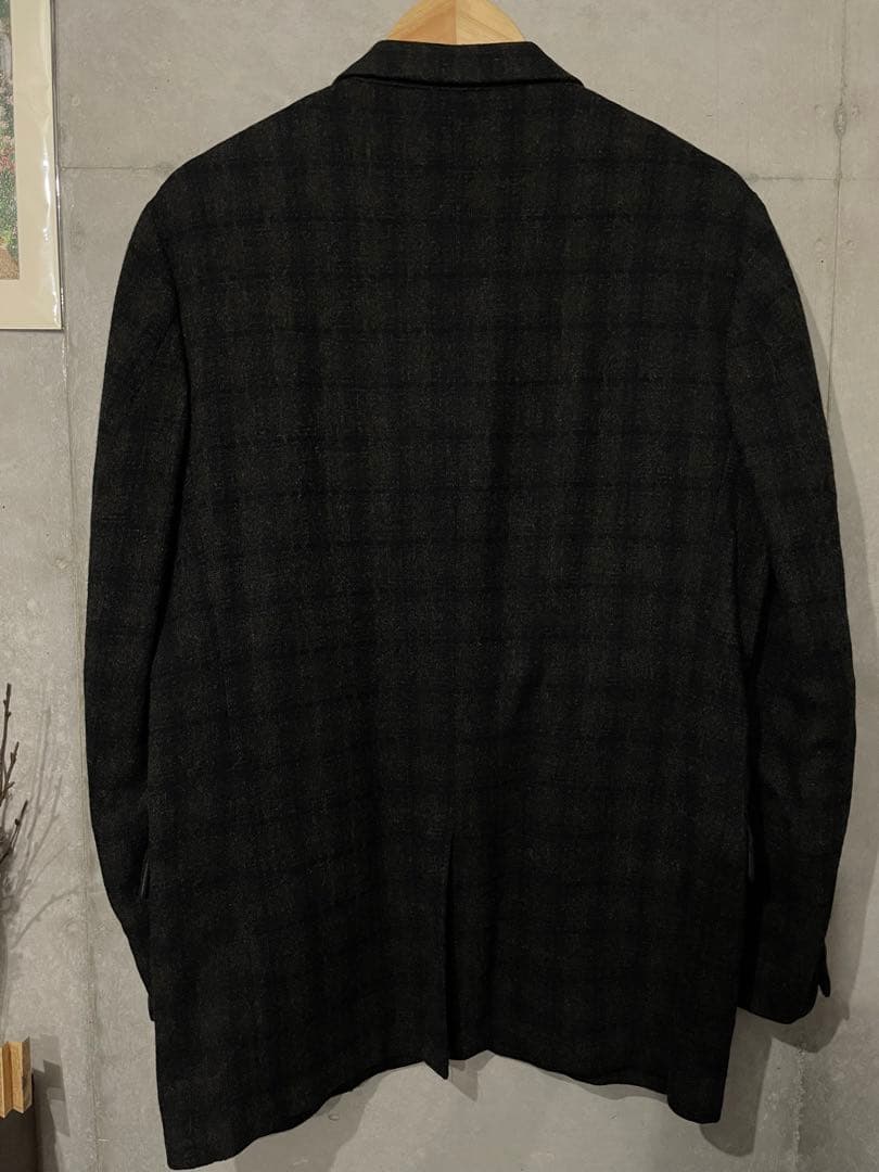 50s 60s オンブレ シャドーチェック 3B ウールジャケット