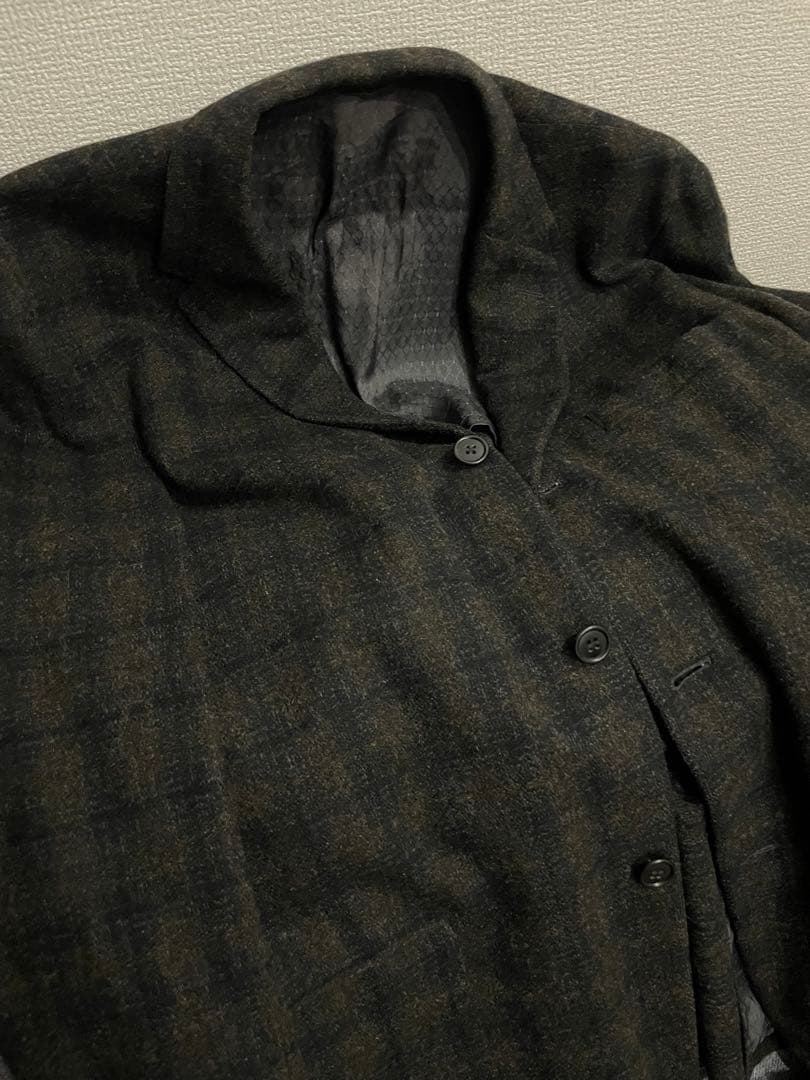 50s 60s オンブレ シャドーチェック 3B ウールジャケット