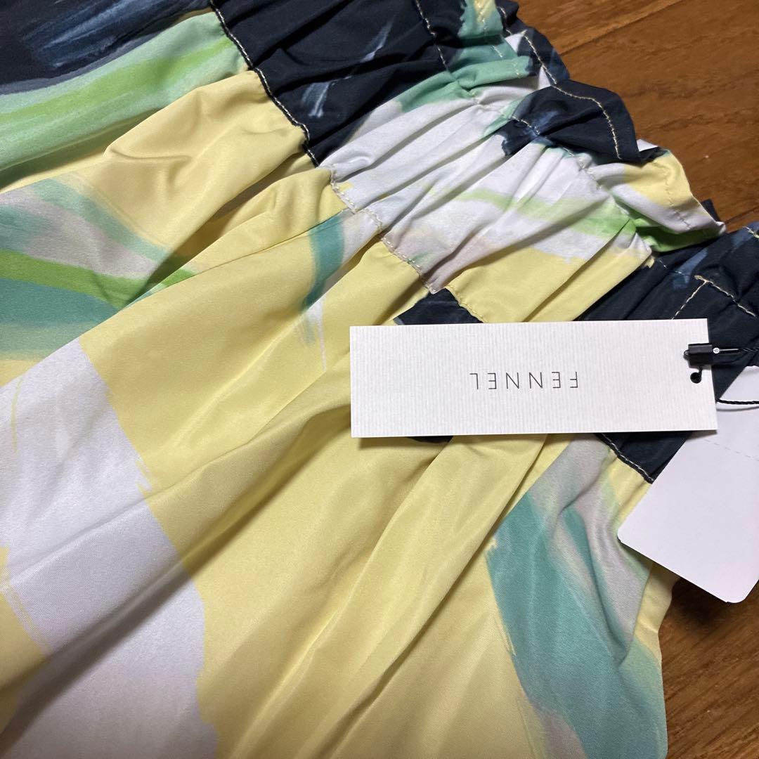 fennel フラワー　フレアースカート　イエロー9号 新品　ヤマダヤ