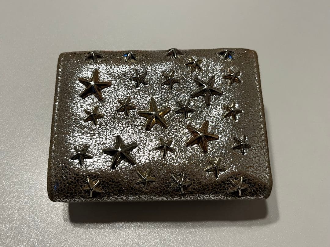 ジミーチュウ 三つ折り財布 シルバー 星 スタッズ
