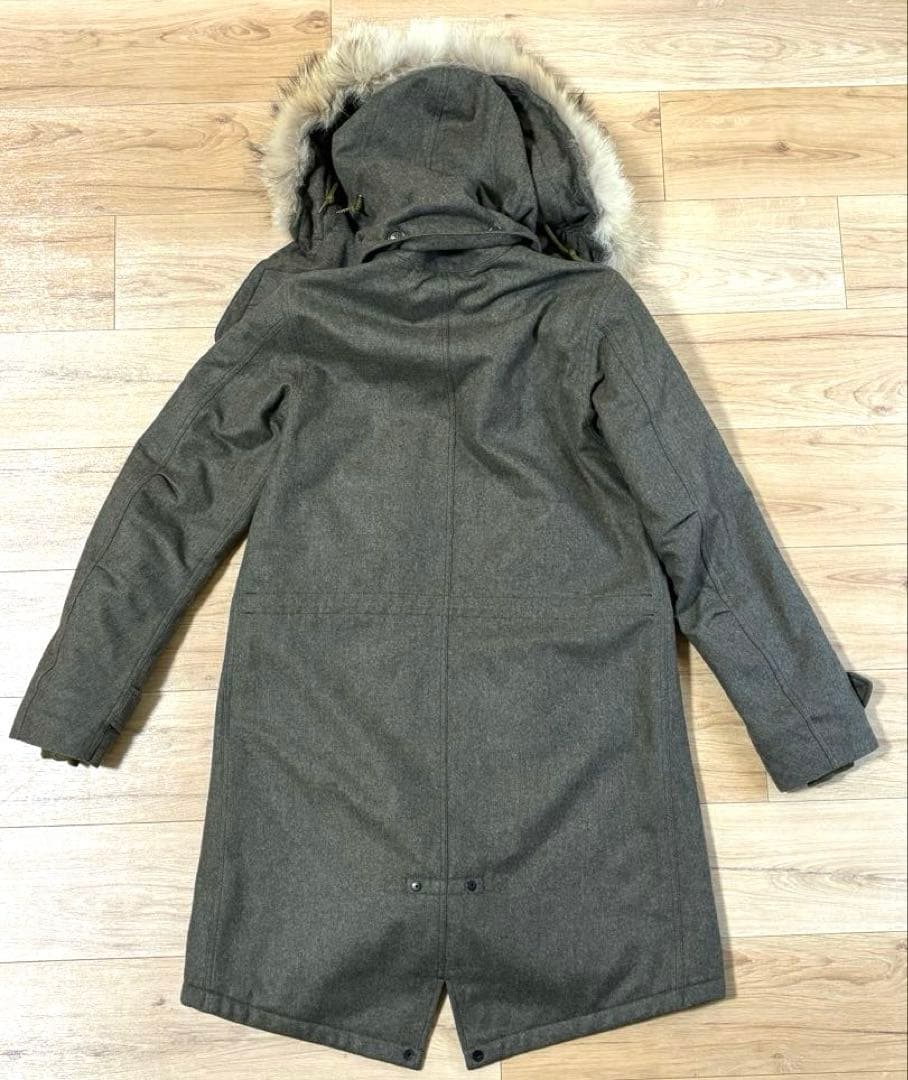 marka モッズコート ファー付きフード カーキ Sサイズ