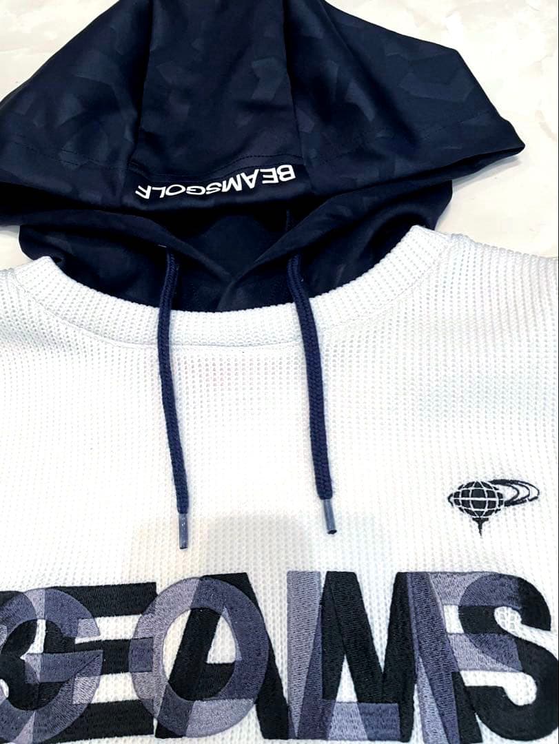 美品　ビームスゴルフ　beams golf ニットパーカー　プルオーバー　L