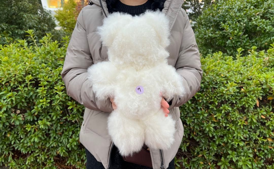 【ふー品】アルパカテディベア ベビーアルパカ100% L size