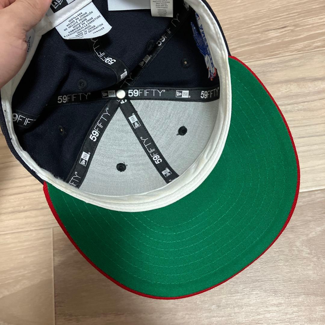 インディアンズ 59FIFTY キャップ ネイビー/レッド　つば裏緑