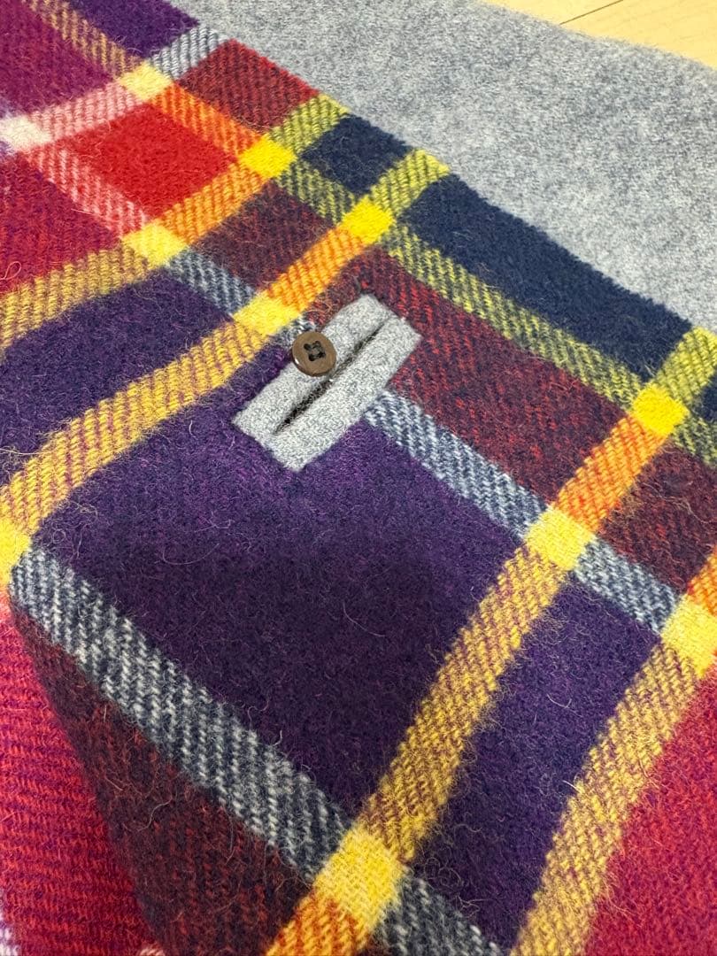 Vivienne Westwood ポンチョ　ボタン付き　ストール　チェック