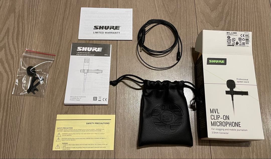 SHURE MVL CLIP-ON MICROPHONE ピンマイク