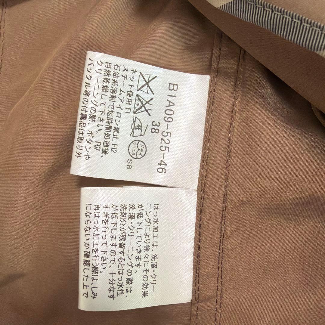 美品　バーバリーロンドン　ノバチェック　フード取り外し　トレンチコート　ブラウン