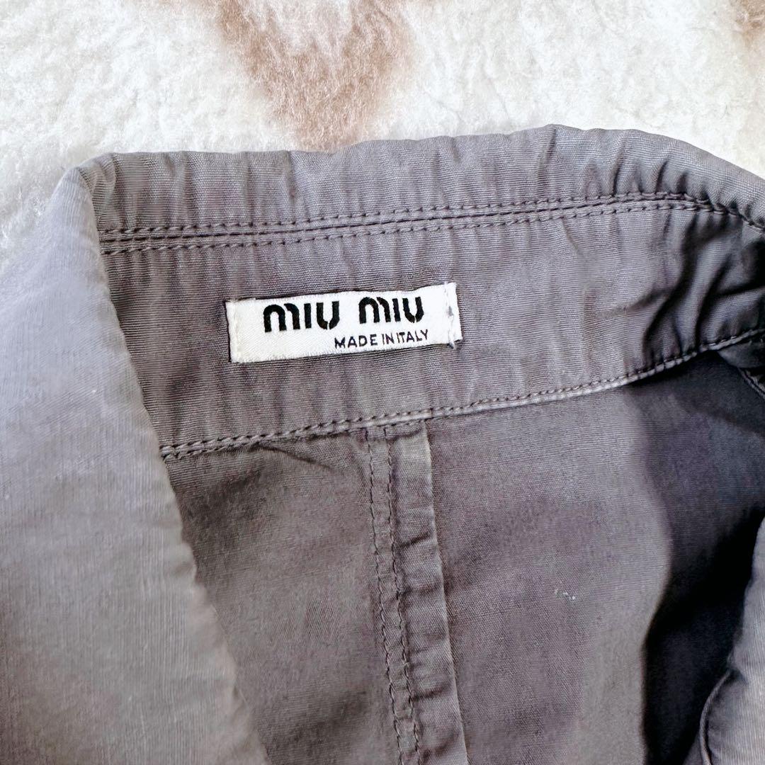 MIU MIU ミュウミュウ ミリタリー ジャケット カバーオール シャツ S