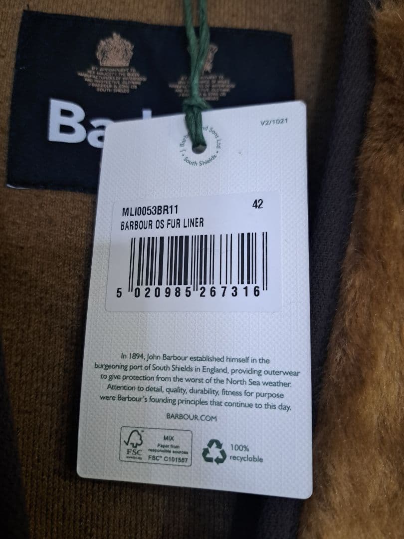 限定価格！ADAM ET ROPE’別注 ファーライナーベストBarbour