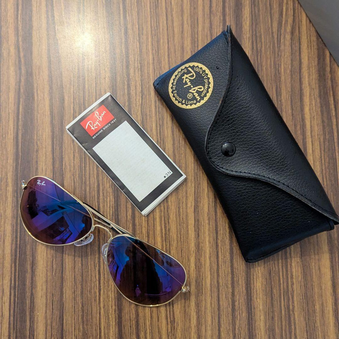 Ray-Ban アビエイター サングラス ゴールド