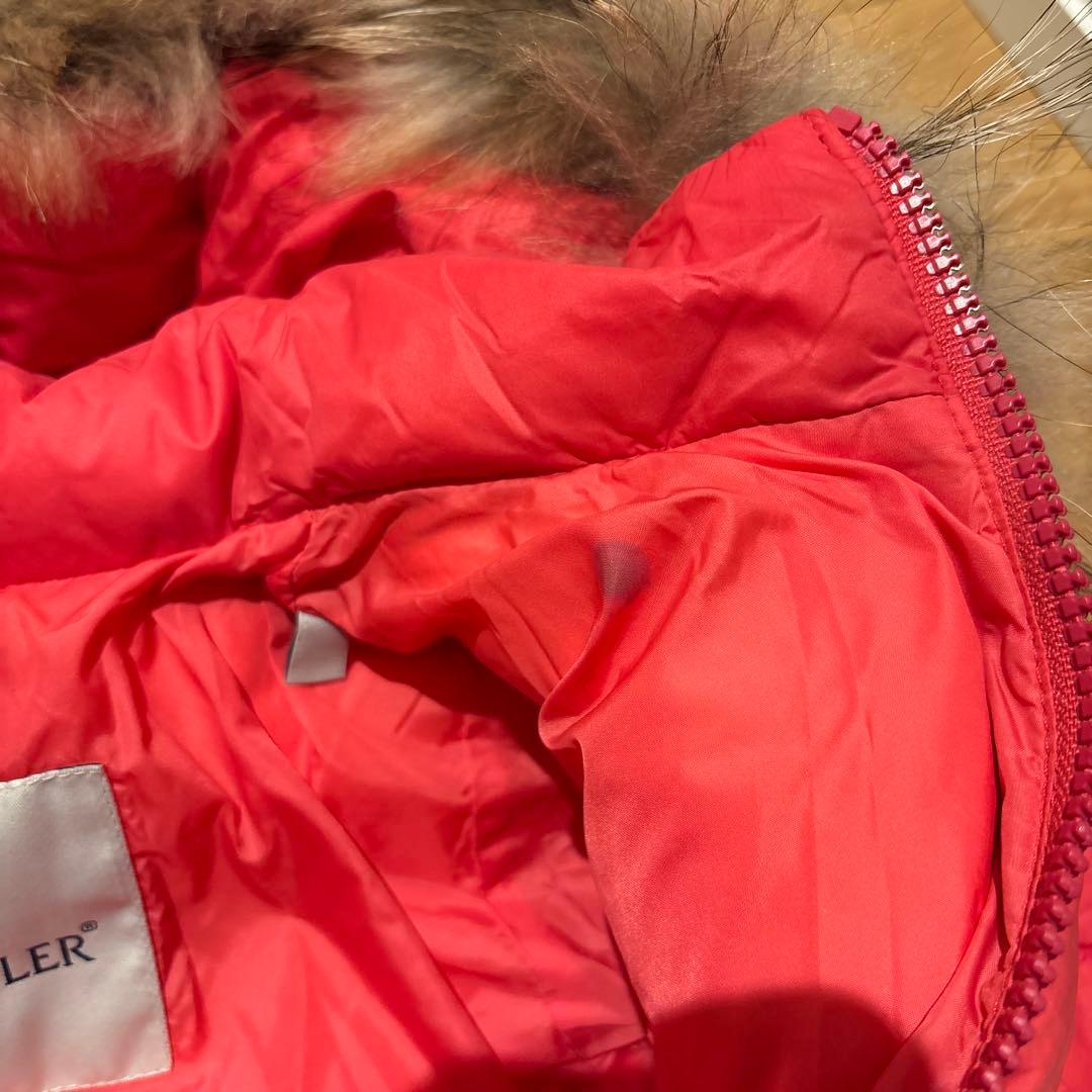 モンクレール Moncler ベビー フード付きダウンオールインワン ピンク
