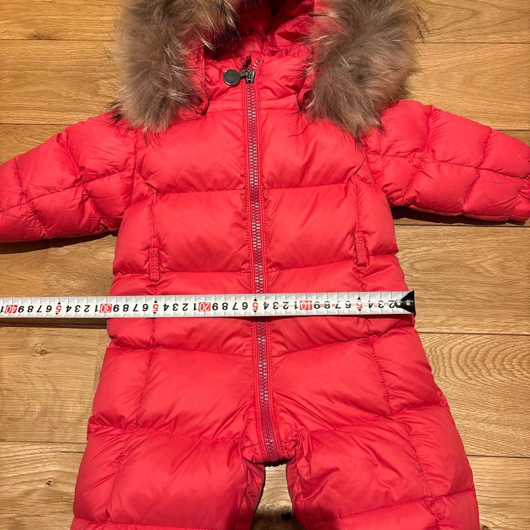 モンクレール Moncler ベビー フード付きダウンオールインワン ピンク