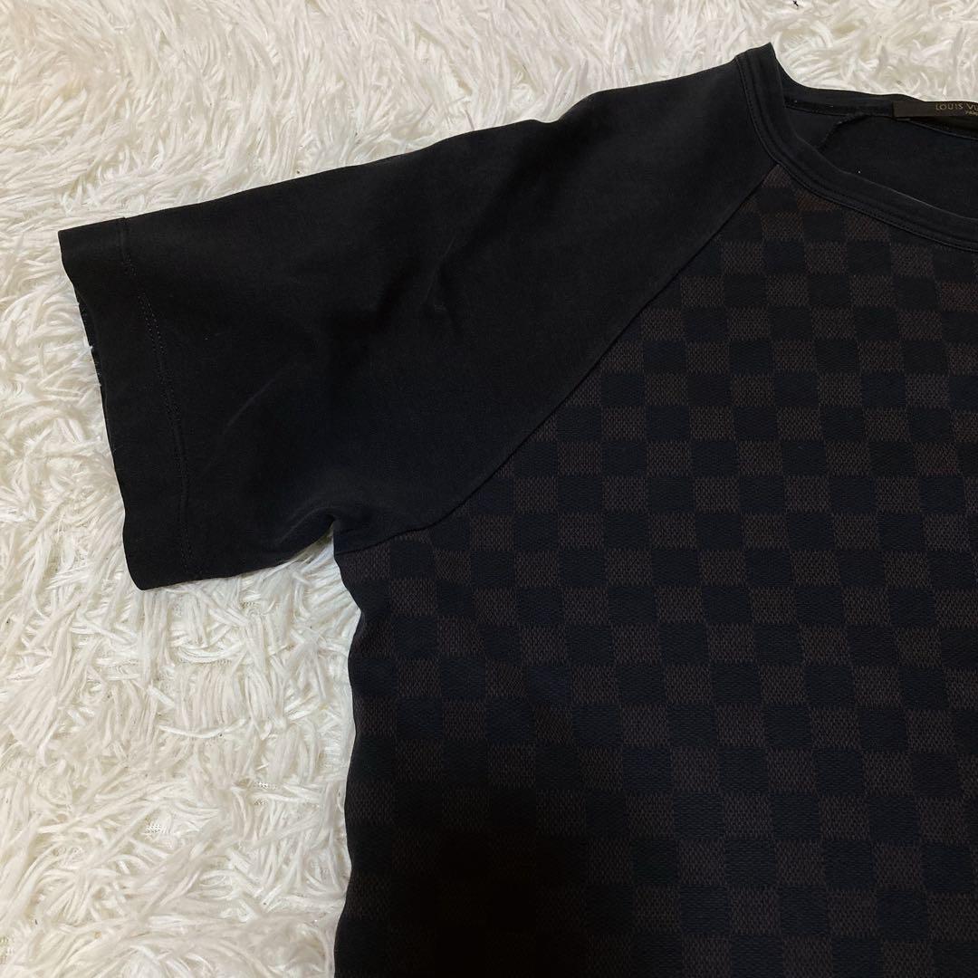 LOUIS VUITTON ヴィトン ダミエ Tシャツ カットソー 黒系