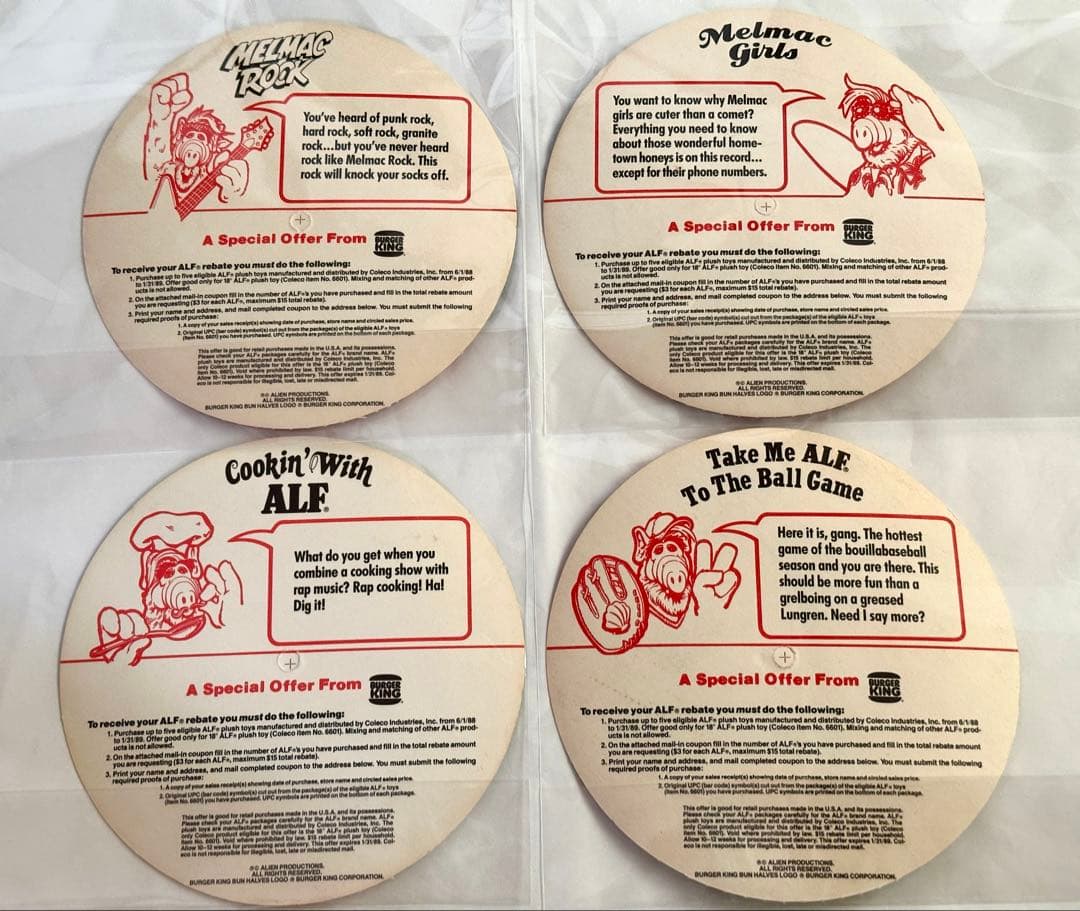 ALF Burger king vintage records アルフ レコード