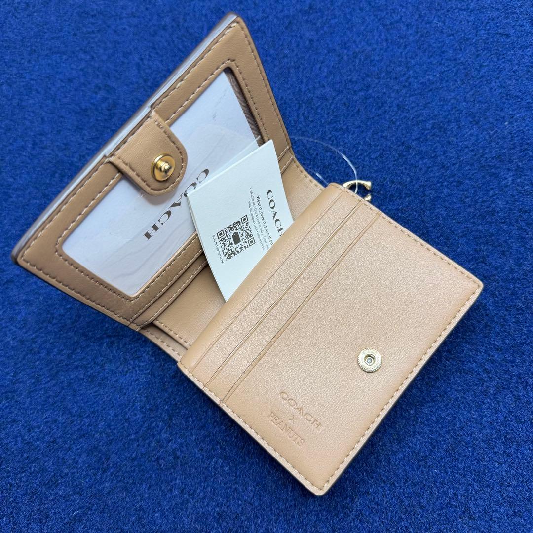COACH コーチX PEANUTS 2025新作スナップ ウォレット二つ折財布