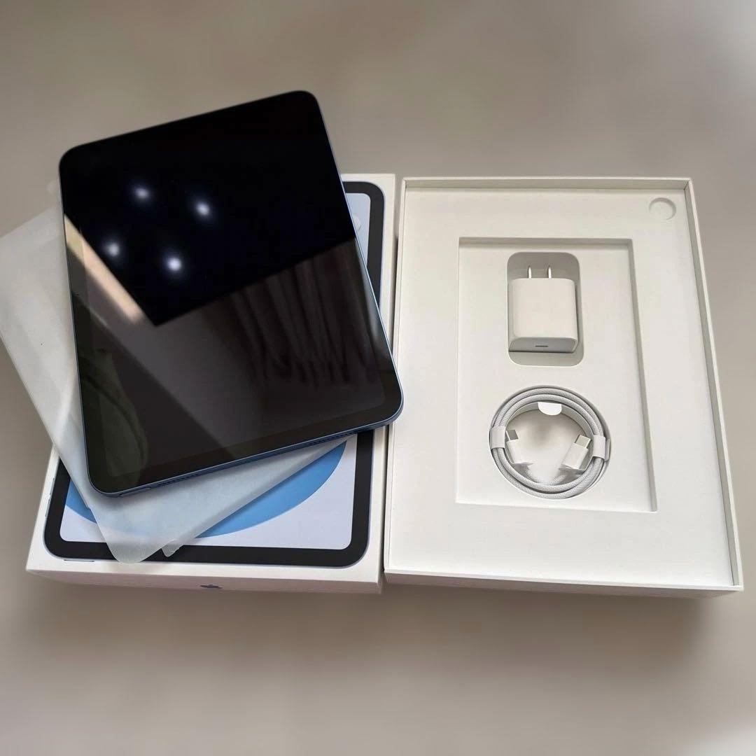 極美品❗️バッテリー100%iPad Wi-Fi 128GB ブルー 付属品未使用
