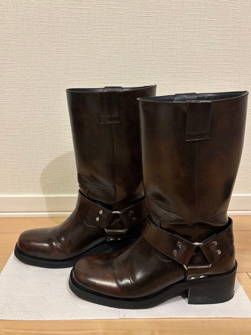 moussy Buckleブーツ　ブラウン　エンジニアブーツ　Mサイズ