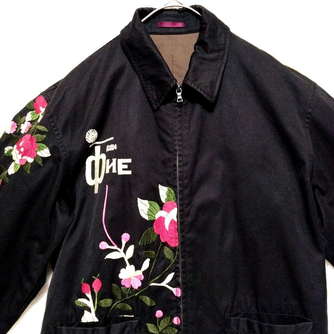 ポールスミス　ロンドン　刺繍　花柄　スィングトップ　ドリズラージャケット　M