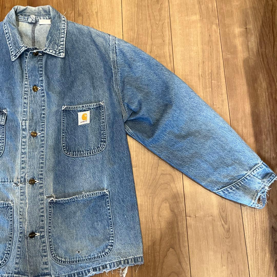 【80s 襤褸】Carhartt デニムカバーオール チョアコート