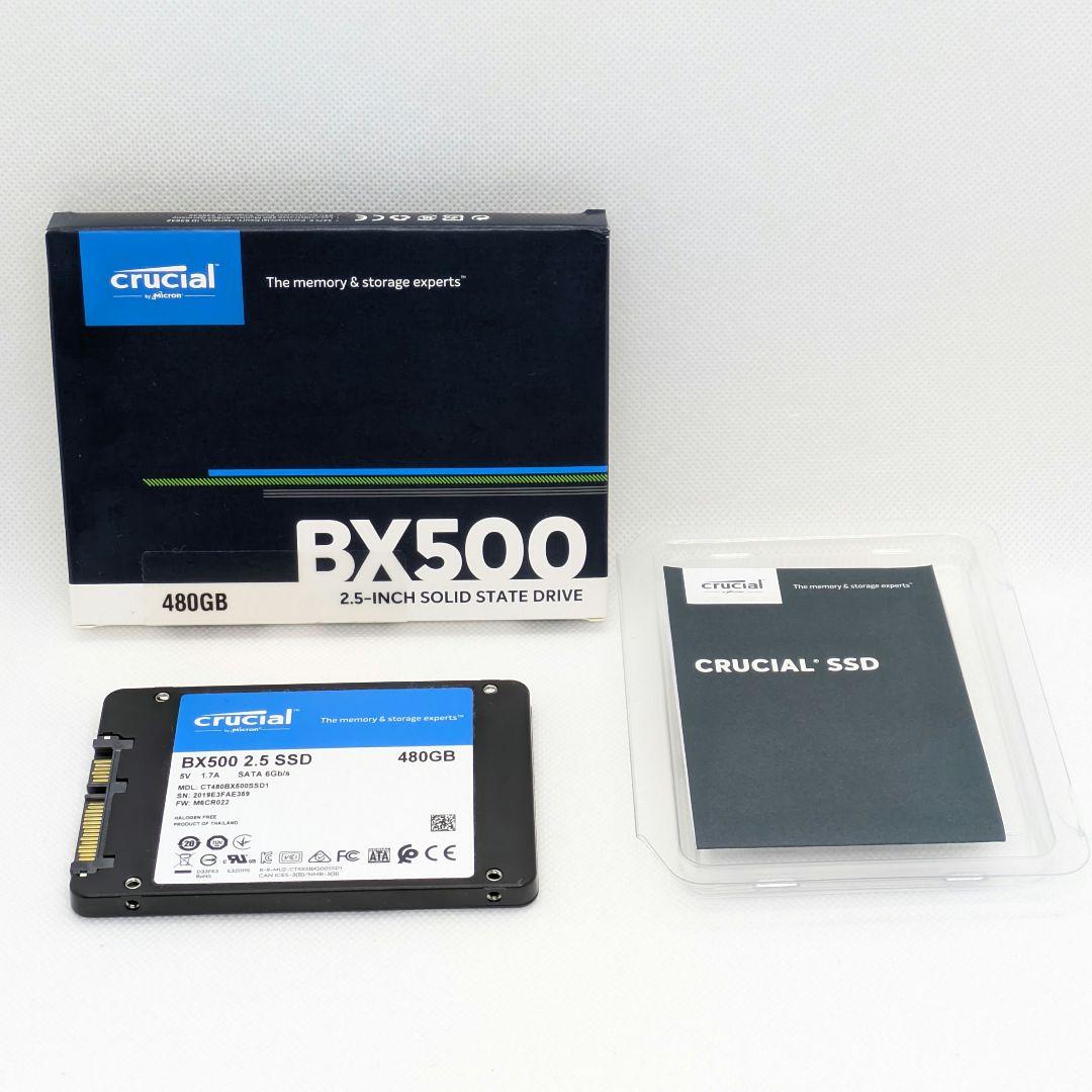【正常】crucial BX500 480GB 2.5インチ SSD 使用時間少