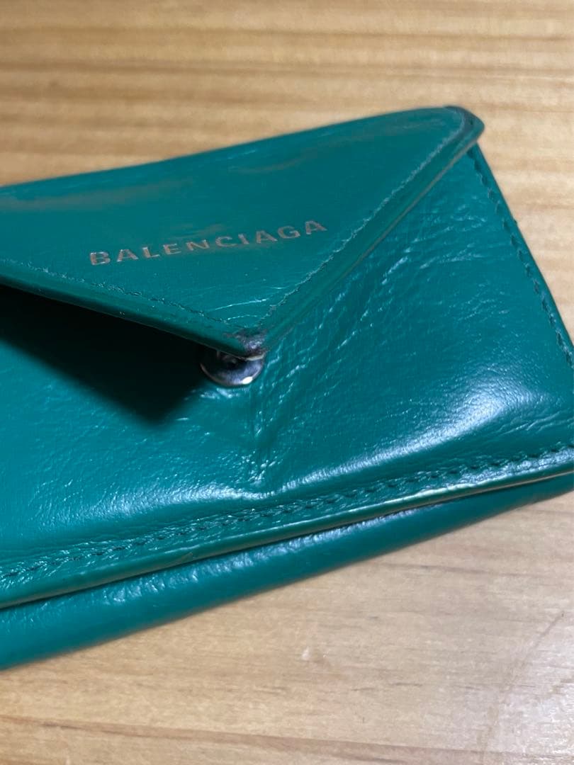 BALENCIAGA ミニウォレット グリーン