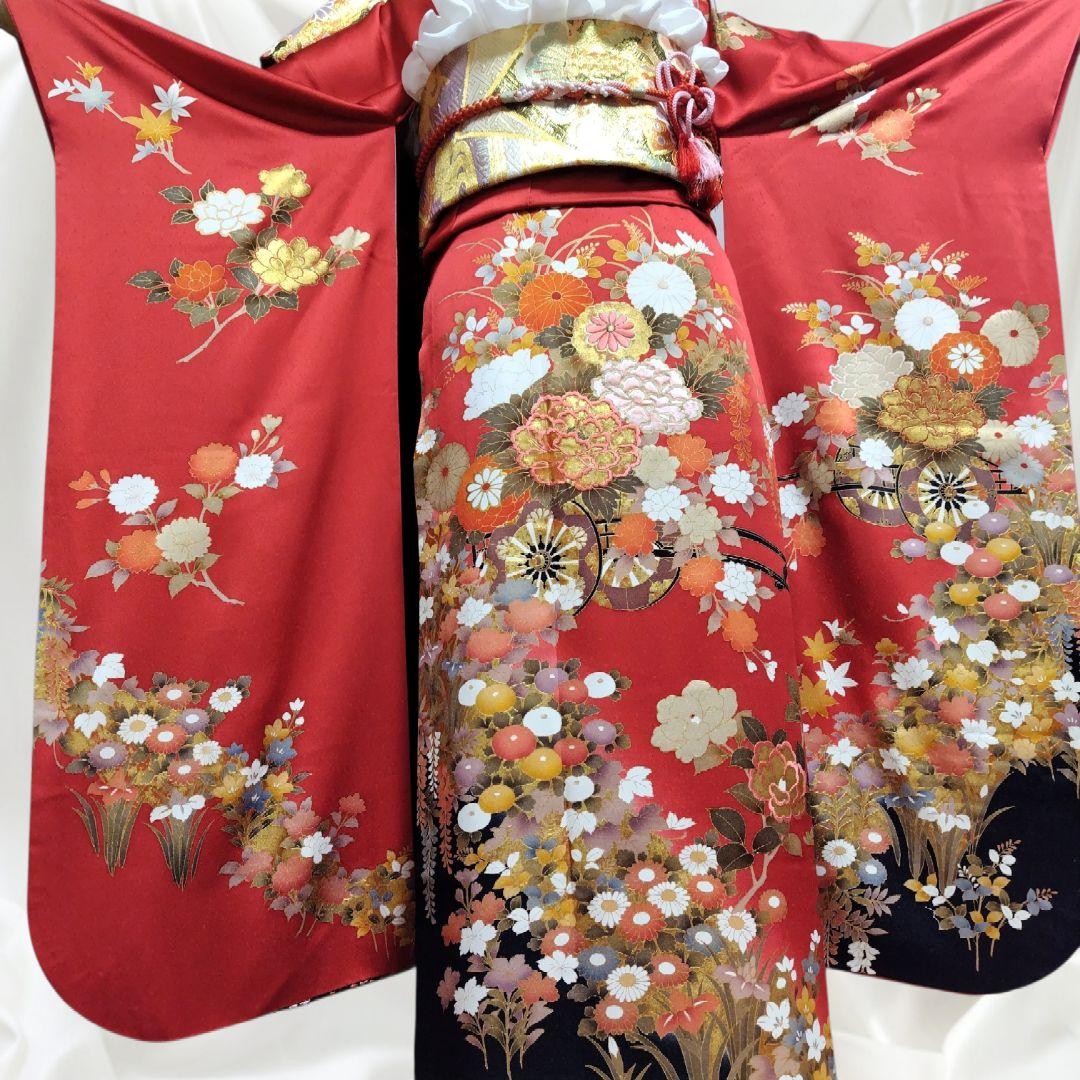 SALE中！振袖フルセット(6点)成人式・豪華刺繍・高級古典柄・金彩・高級手縫い