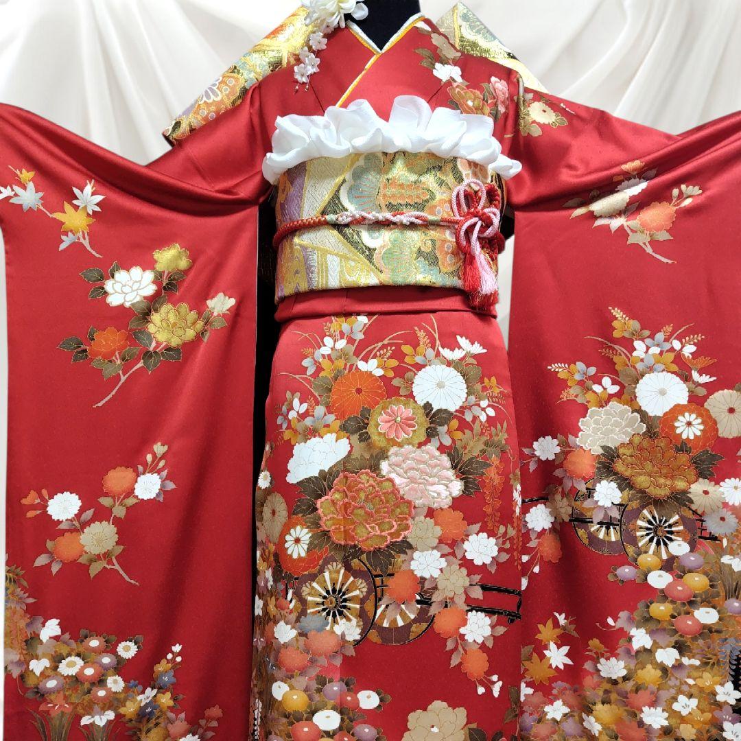 SALE中！振袖フルセット(6点)成人式・豪華刺繍・高級古典柄・金彩・高級手縫い