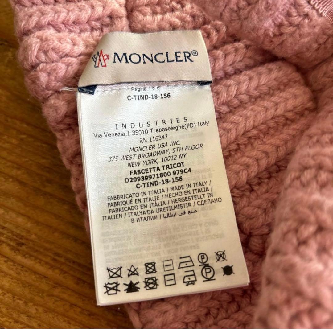 MONCLER ピンク ウールヘアバンド