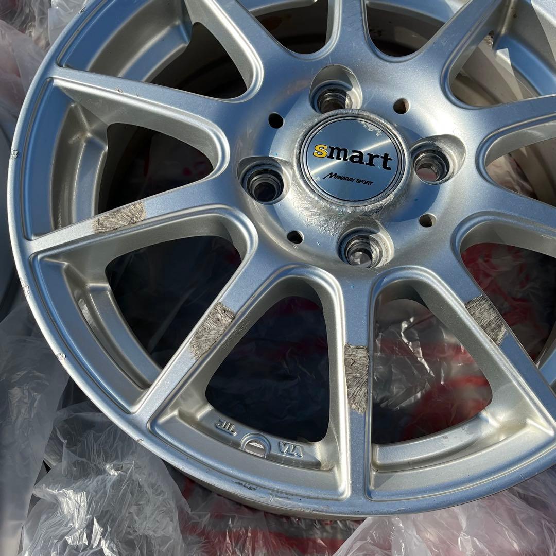 smartアルミホイール 14×4.5J インセット43※ムーヴ・コペンに使用
