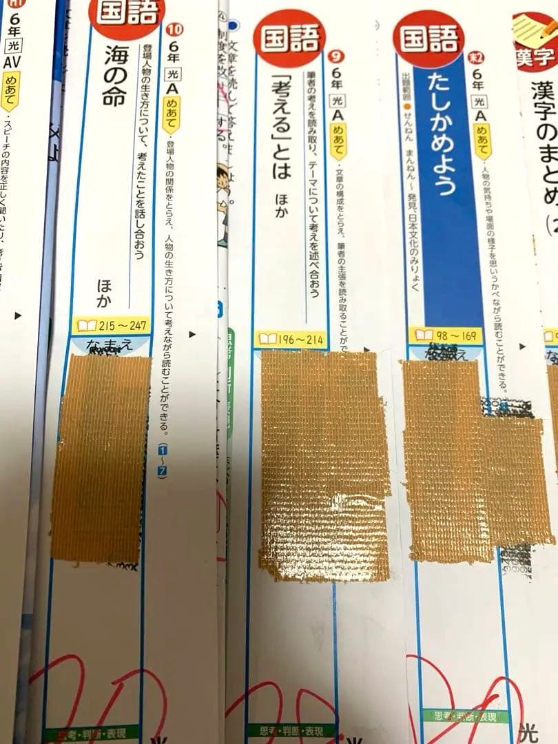 2024年　小6 カラーテスト　国語