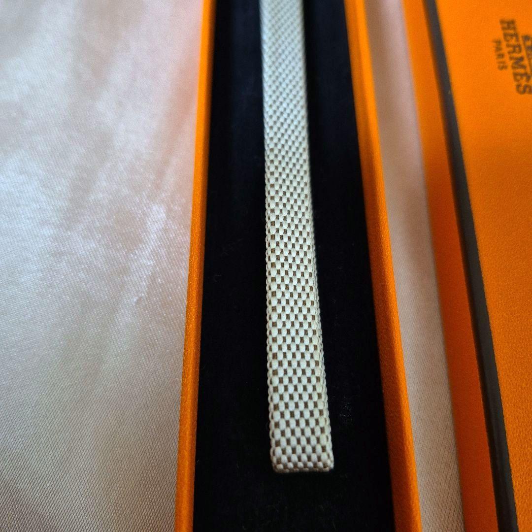 HERMES　セリエ キャンバス シルバー　携帯ストラップ