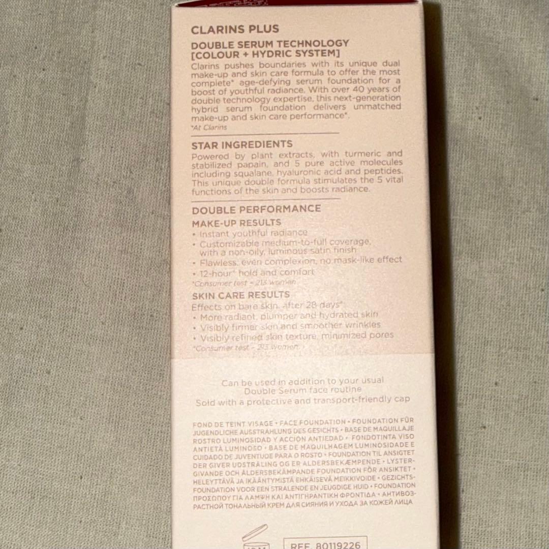 新品 未開封 CLARINS ダブルセーラム￼ファンデーションL3N 30ml