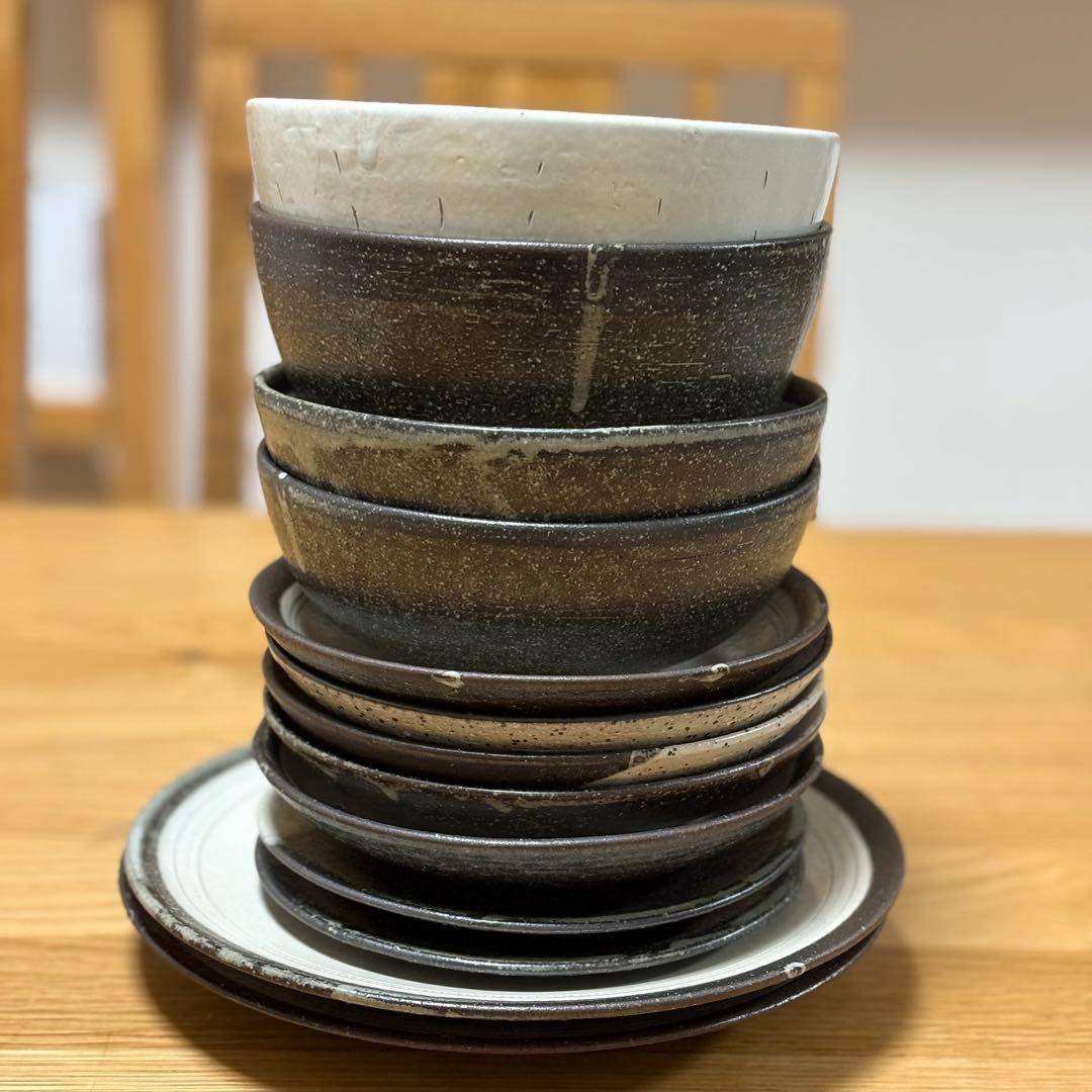 丸十製陶　丼と皿のセット