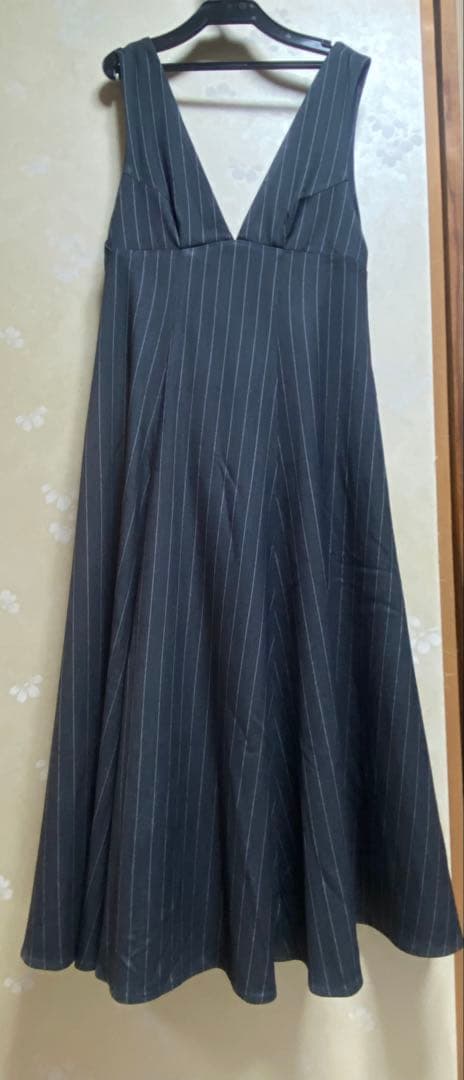 Striped Jumper Skirt rich gray Mサイズ