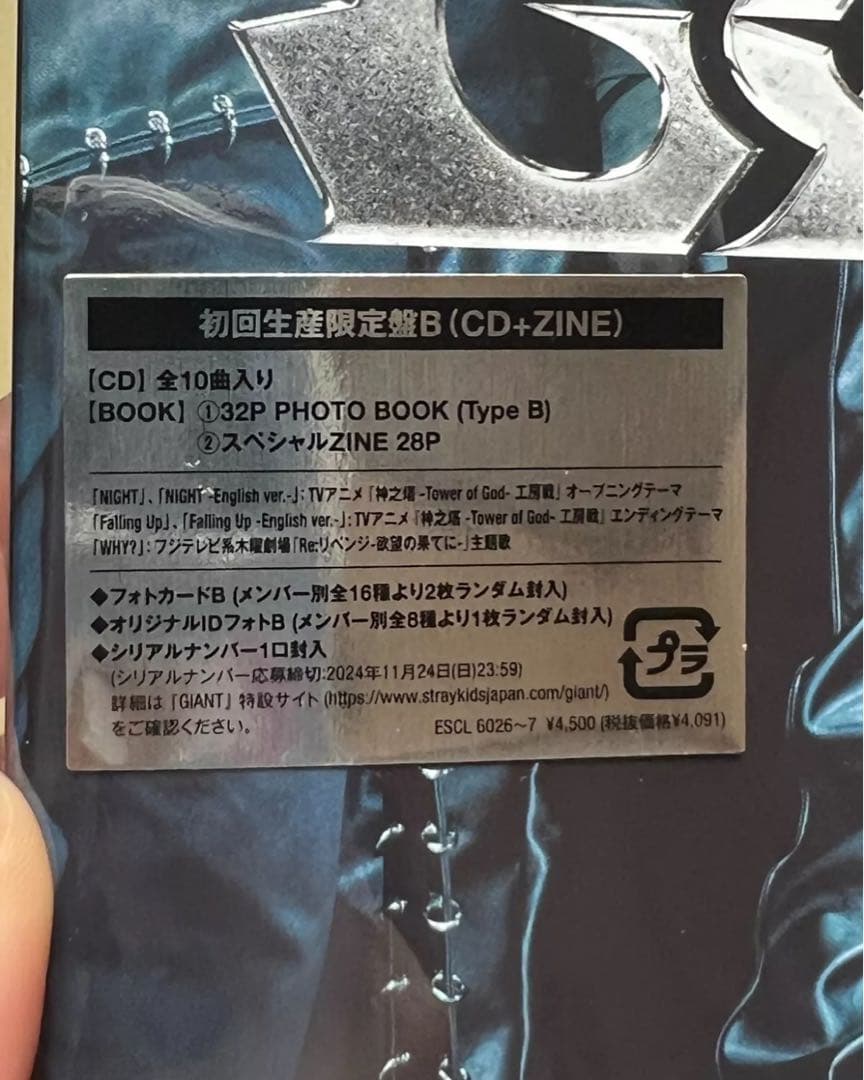 ストレイキッズ　Giant Limited First Edition A B