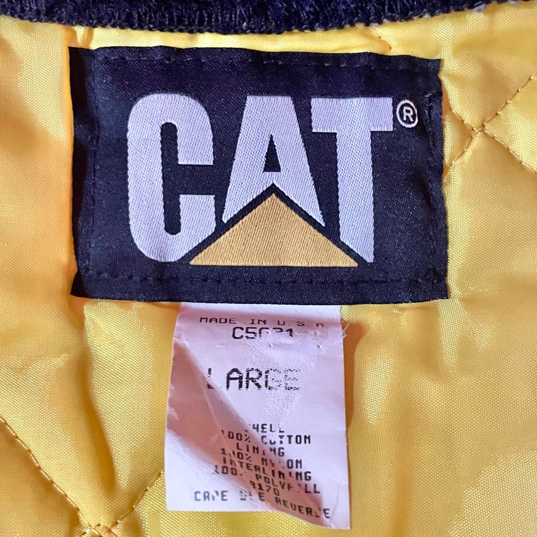 90s Caterpillar USA製 ダックベスト ダック生地 キルティング