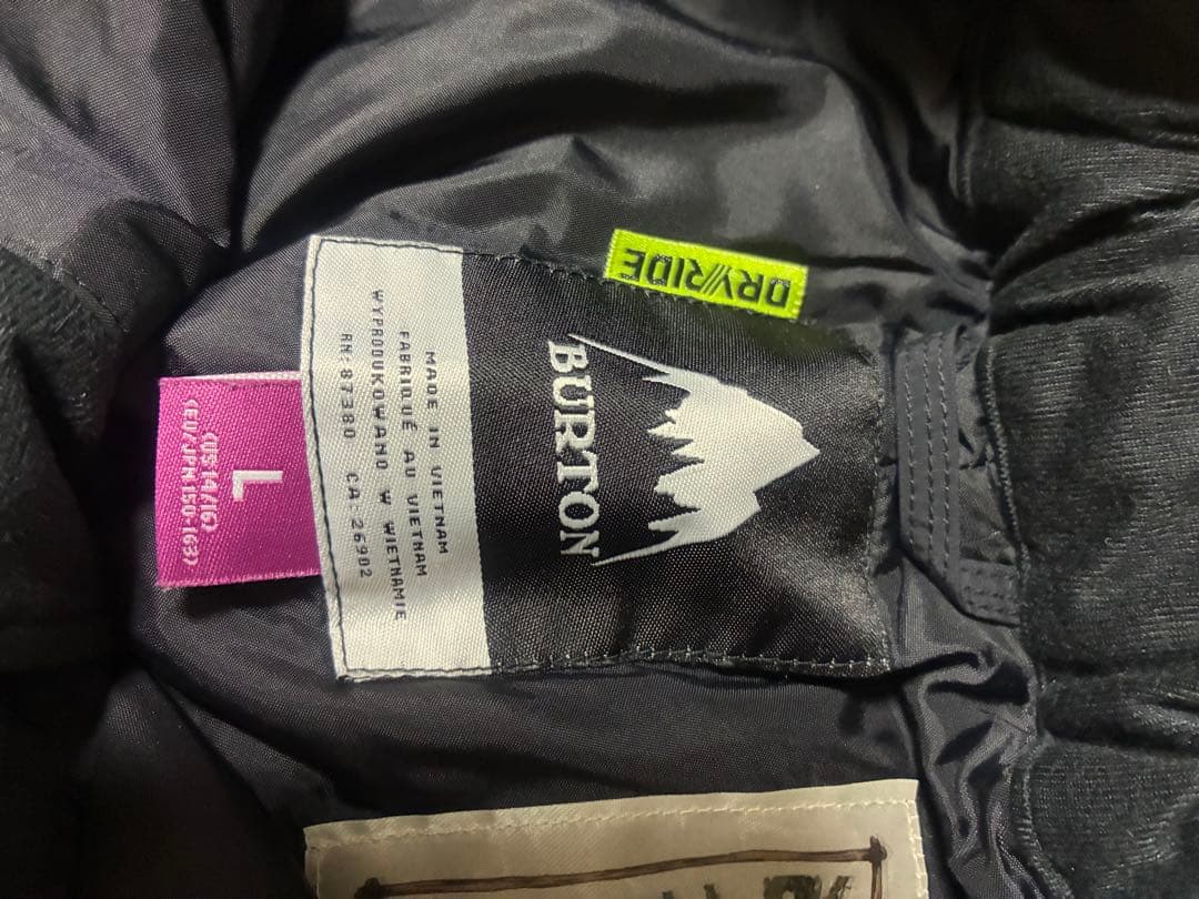 BURTON スノーボードウェア キッズ　L ブラック