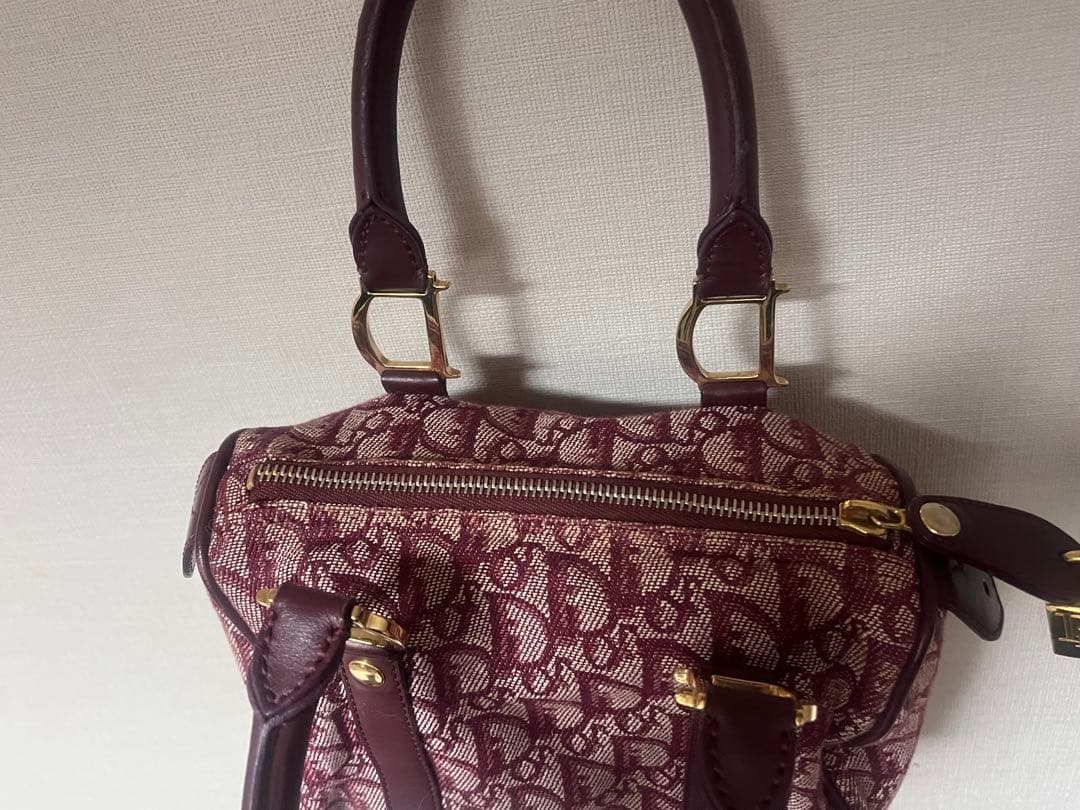 Dior トロッターボストンバッグ 赤