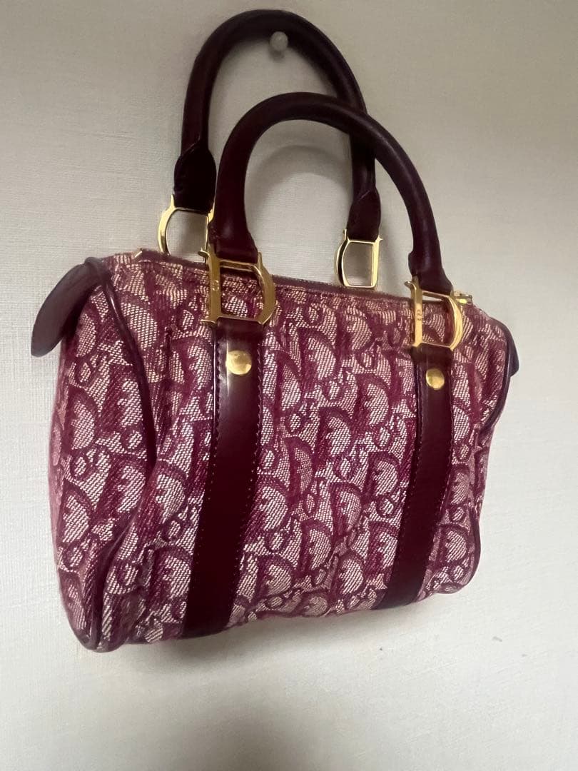 Dior トロッターボストンバッグ 赤