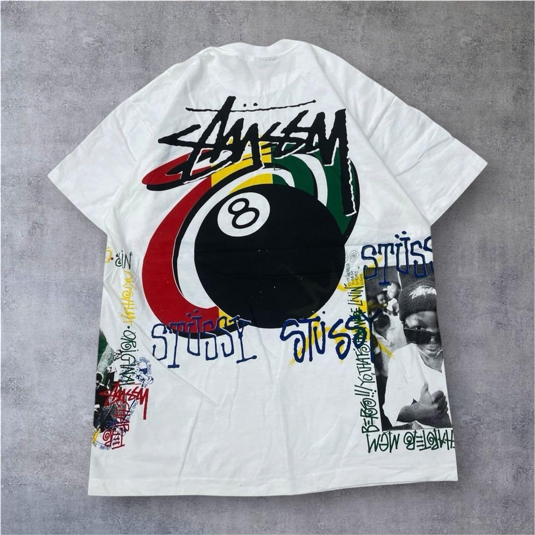 STUSSY ステューシー mulch print プリント Tシャツ L
